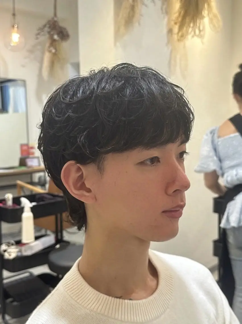 ミディアム カット パーマ メンズパーマ特化 /メンズ支持率◎のヘアスタイル