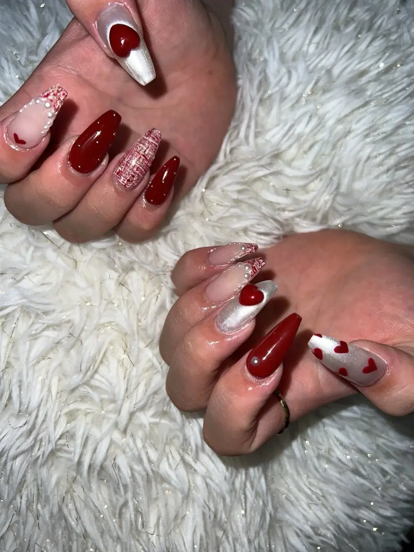 ネイル ハート バレンタイン coco nailのネイルデザイン