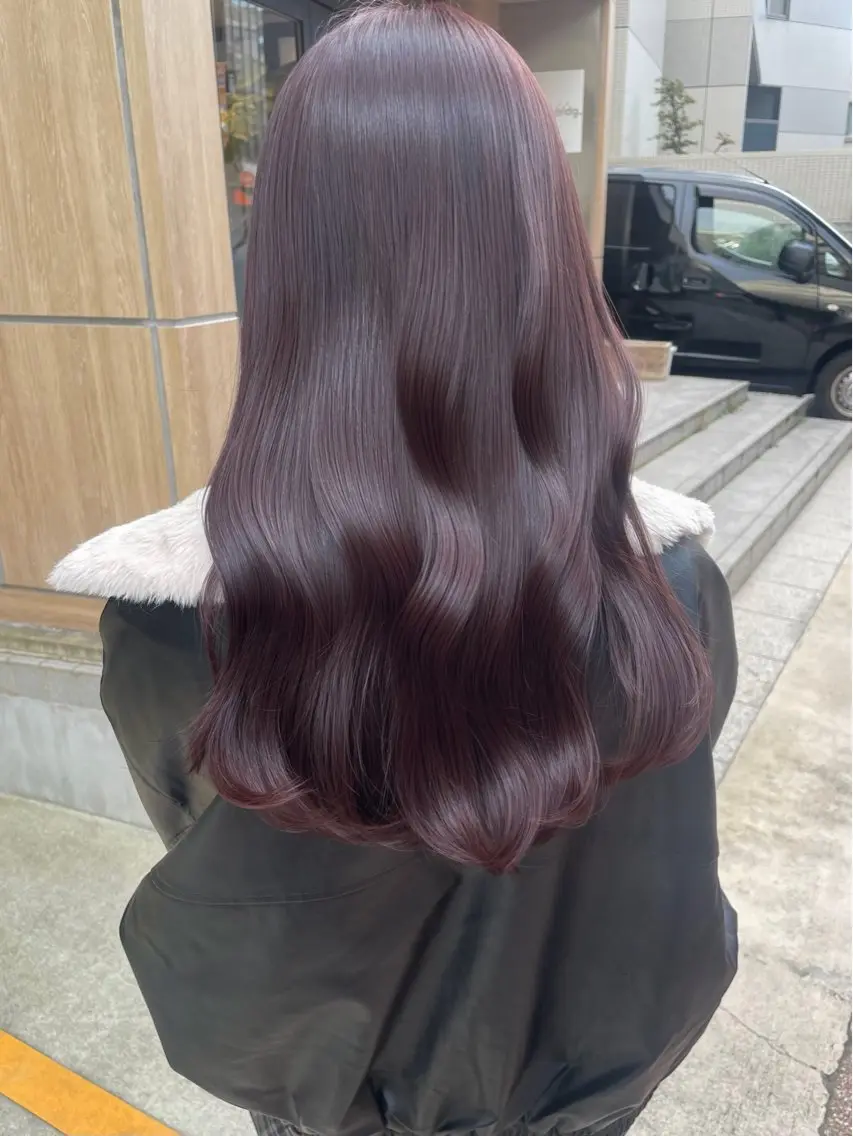 ミディアム カラー ブリーチ ブリーチなしカラー ピンクカラー カット ヘアカラー トリートメント KAITO/艶カラー /髪質改善カラーのヘアスタイル