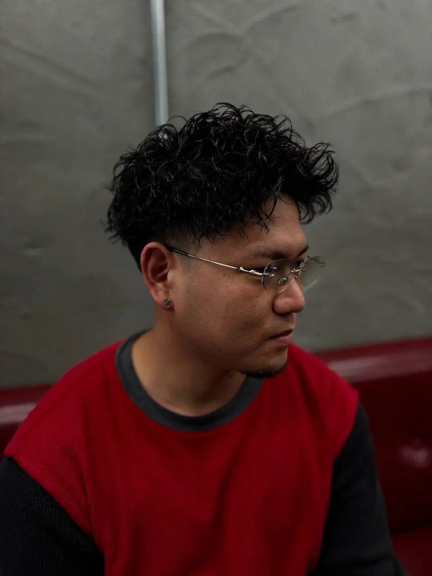 ショート メンズ ショートヘア カット パーマ 西田 龍我のヘアスタイル
