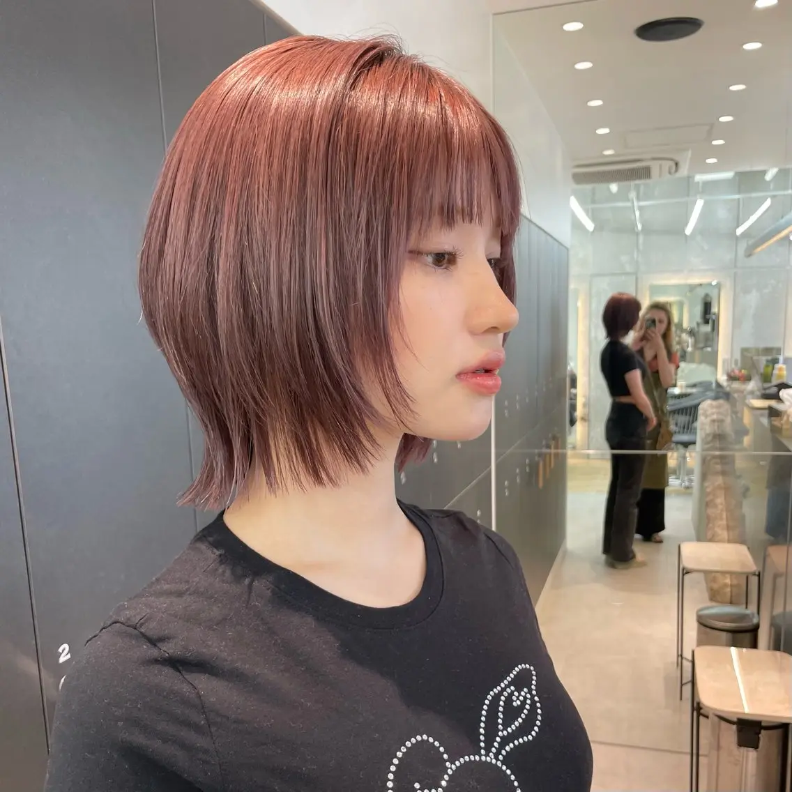 ショート カラー ボブレイヤー ボブ レイヤーカット ウルフカット ウルフボブ カット ヘアカラー トリートメント ♥️ブリーチ/ボブ/ レイヤー♥️maiのヘアスタイル