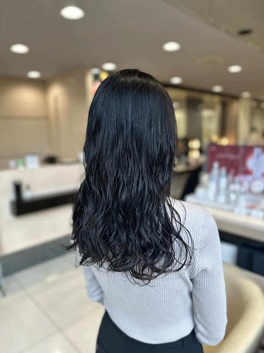 セミロング パーマ セミロングパーマ クロスパーマ/うる艶 カラー/Kurumiのヘアスタイル