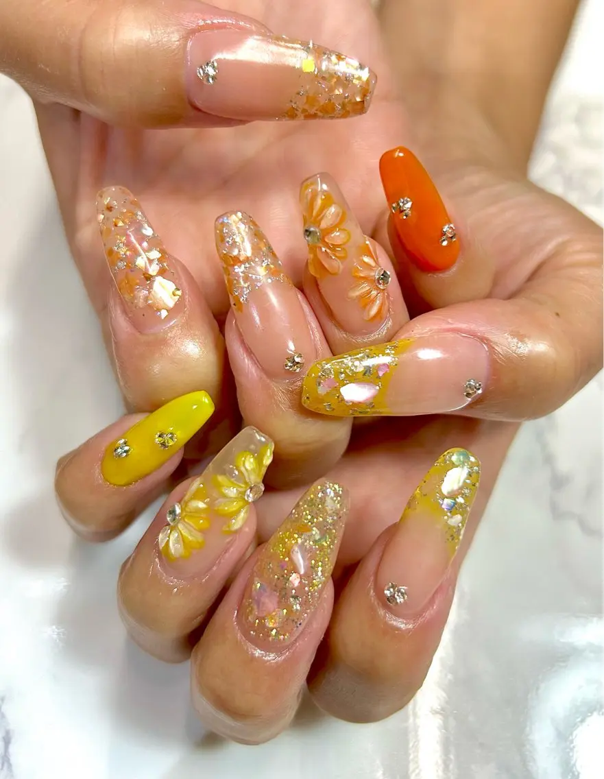 ネイル 長さ出し ネイルチップ ハンドネイル one nailsalonのネイルデザイン