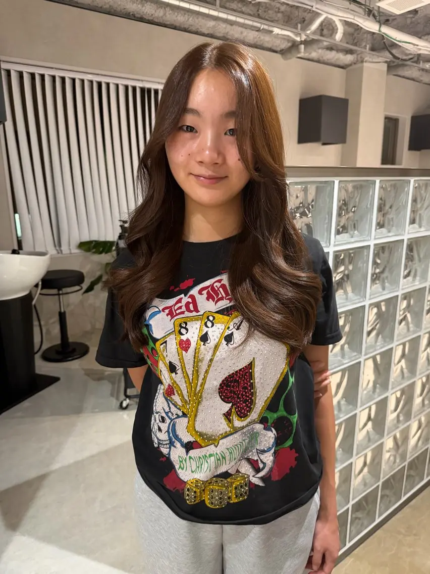 ロング hirano harukaのヘアスタイル