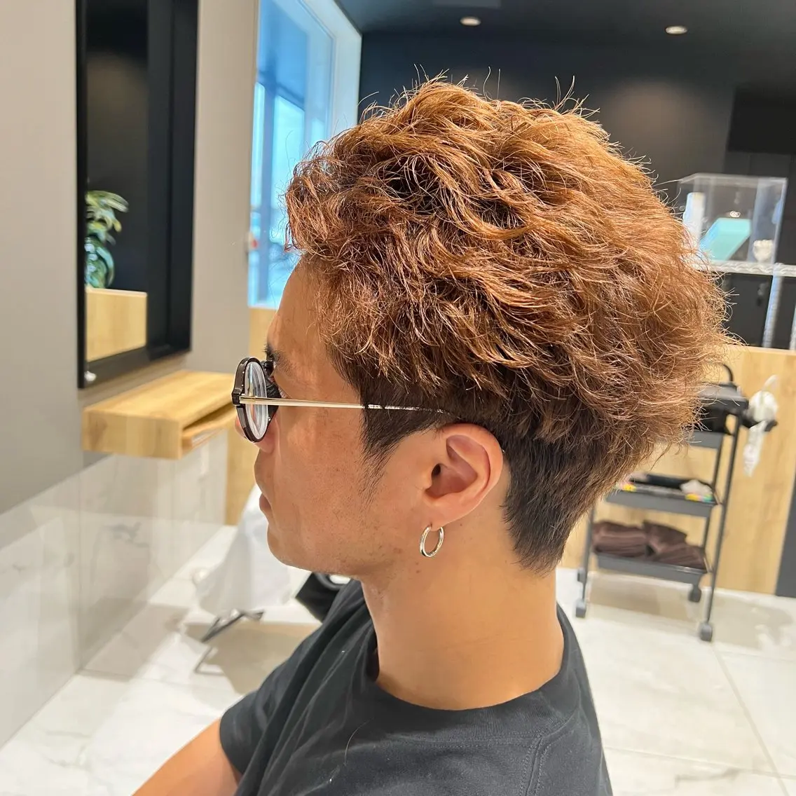 ショート パーマ メンズ カット パーマ ルクール喜多町店 コムロのヘアスタイル