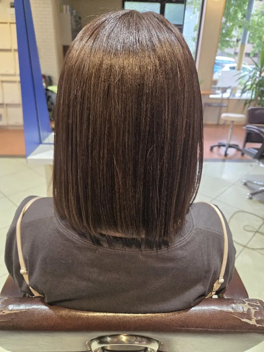ミディアム カット ヘアカラー トリートメント 武鹿野 光江のヘアスタイル