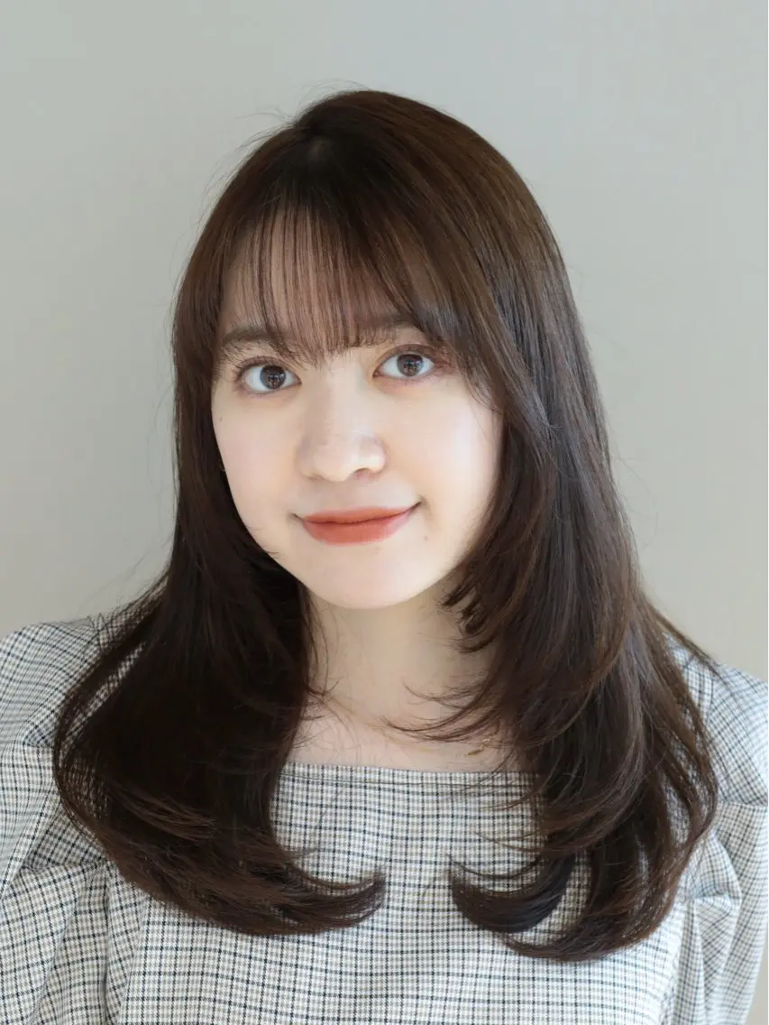 セミロング カラー レイヤーカット カット ヘアカラー トリートメント 髙木美緒🌿 レイヤー/アレンジのヘアスタイル