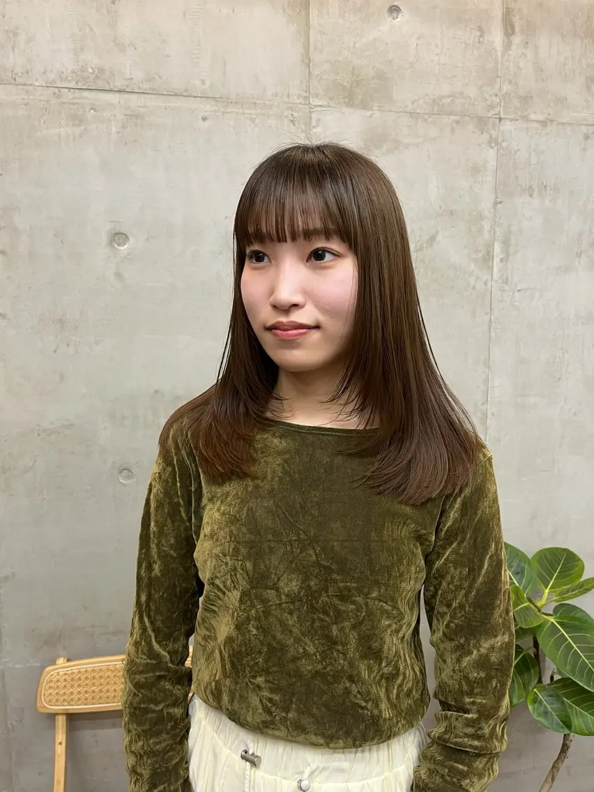 セミロング カラー ベージュカラー ブリーチ ケアブリーチ 透明感カラー ダブルカラー カット 🤎𝐌𝐚𝐨⌇ お悩み解決美容師🤎のヘアスタイル