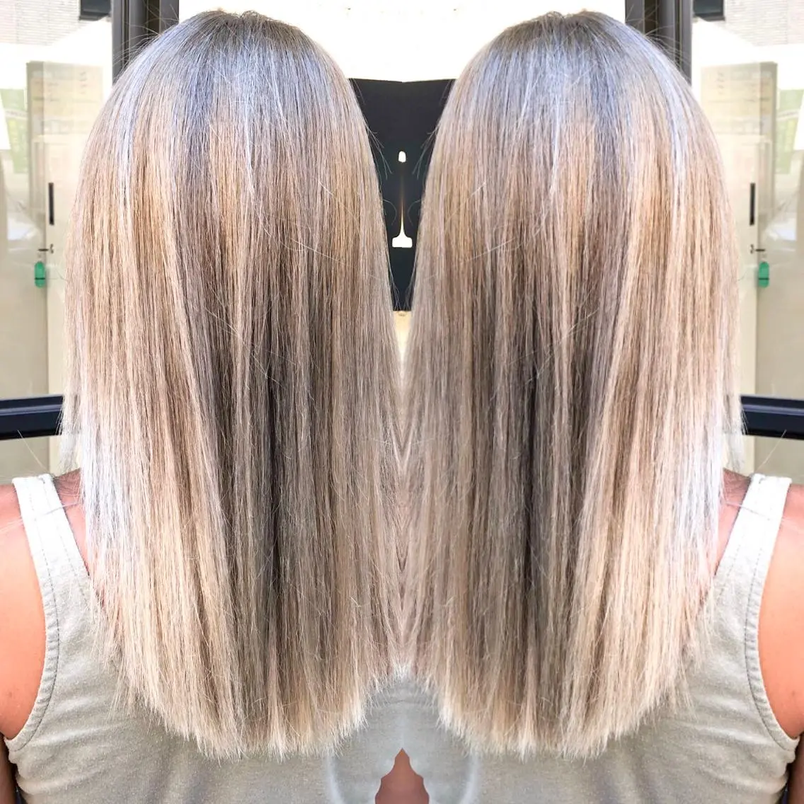 セミロング カラーモデル募集中 美容室ハピスのヘアスタイル