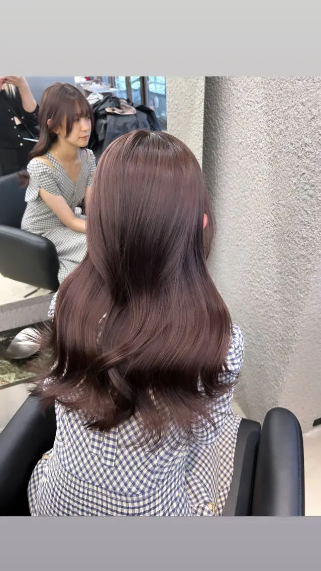 ロング カラー ダブルカラー 韓国風ヘア ヘアカラー トリートメント ヘアセット 渋谷/原宿♡PELE 縮毛矯正/ストレートのヘアスタイル