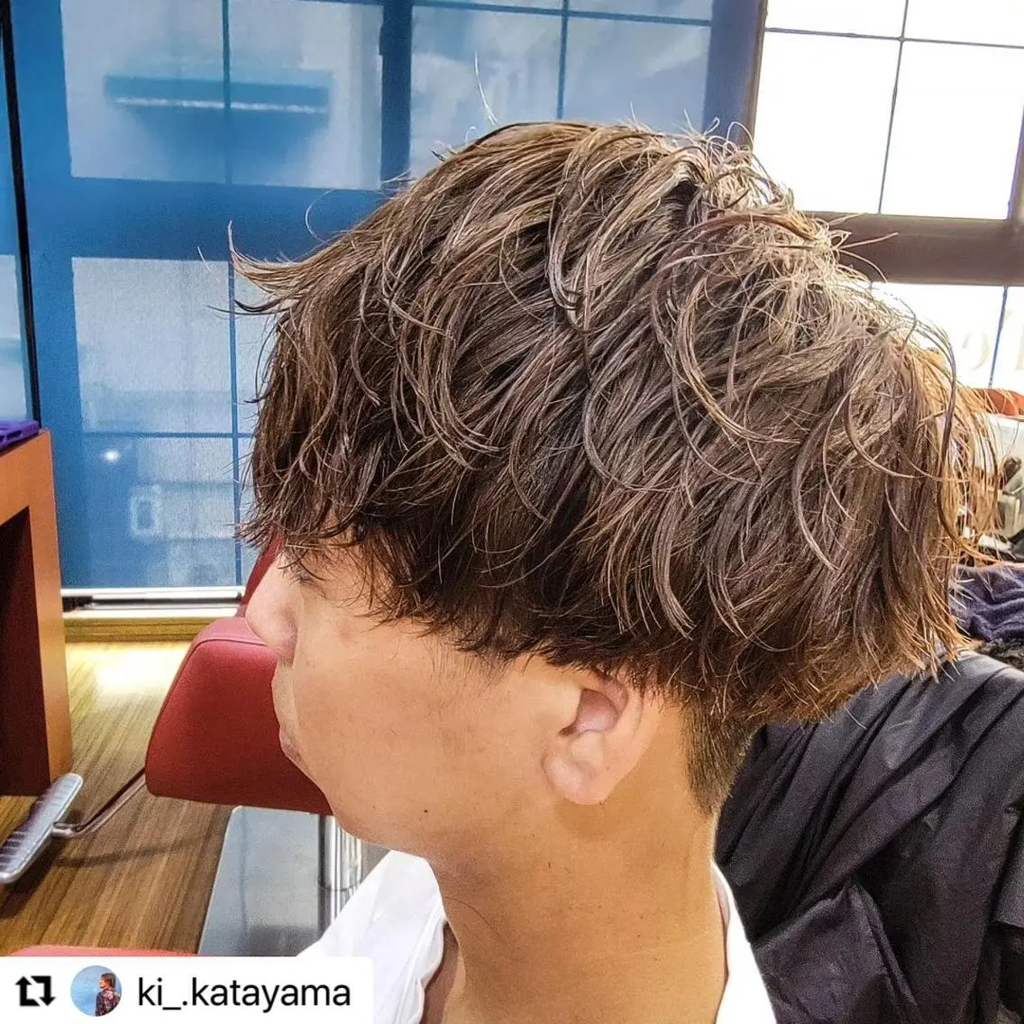 ミディアム カラー メンズ ミディアムパーマ メンズパーマ メンズツイストパーマ 波巻きパーマ ツイストパーマ 🩷Eny terrace🩷のヘアスタイル