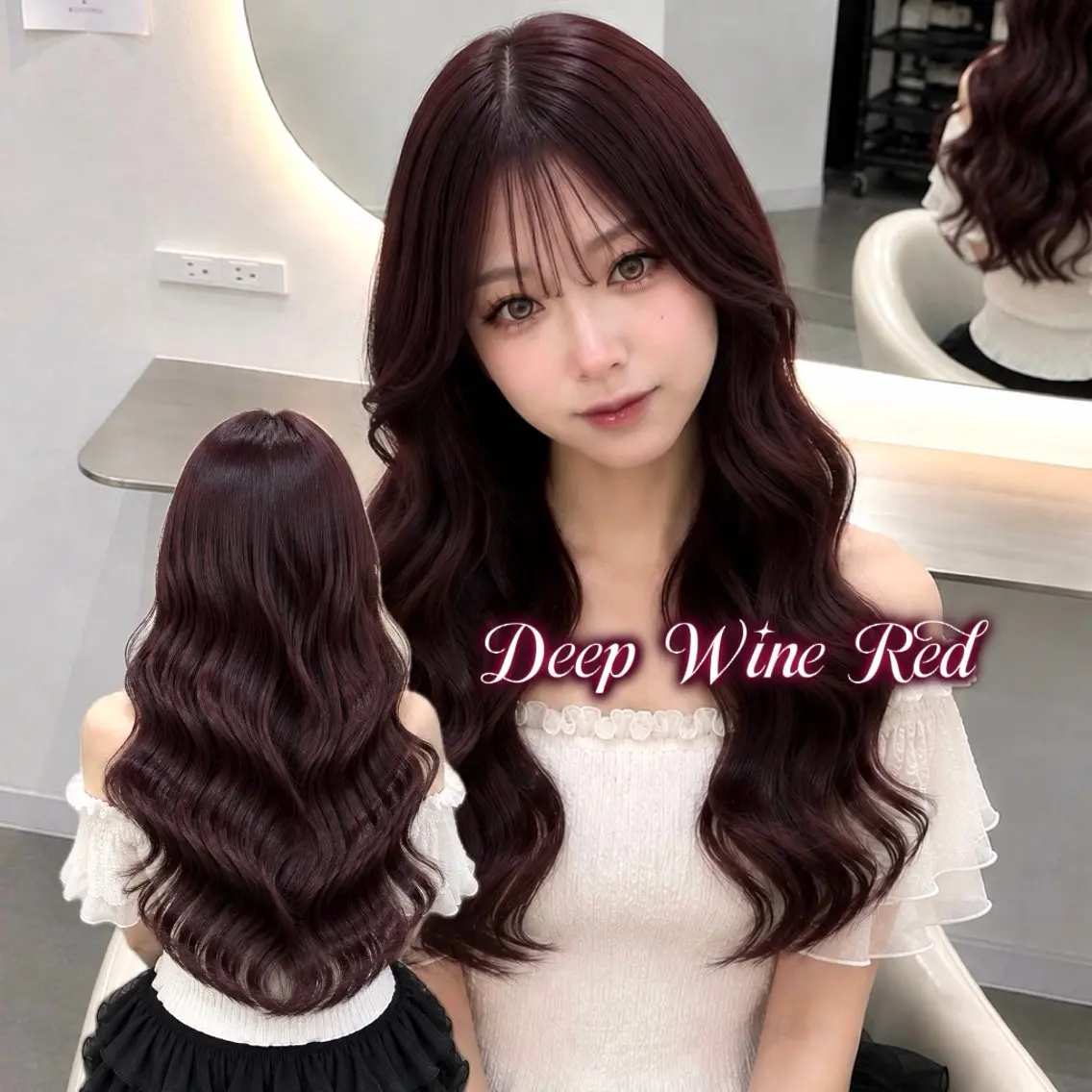 ロング カラー ヘアカラー 韓国✖️カラーモデル 🩶kaede🩶のヘアスタイル