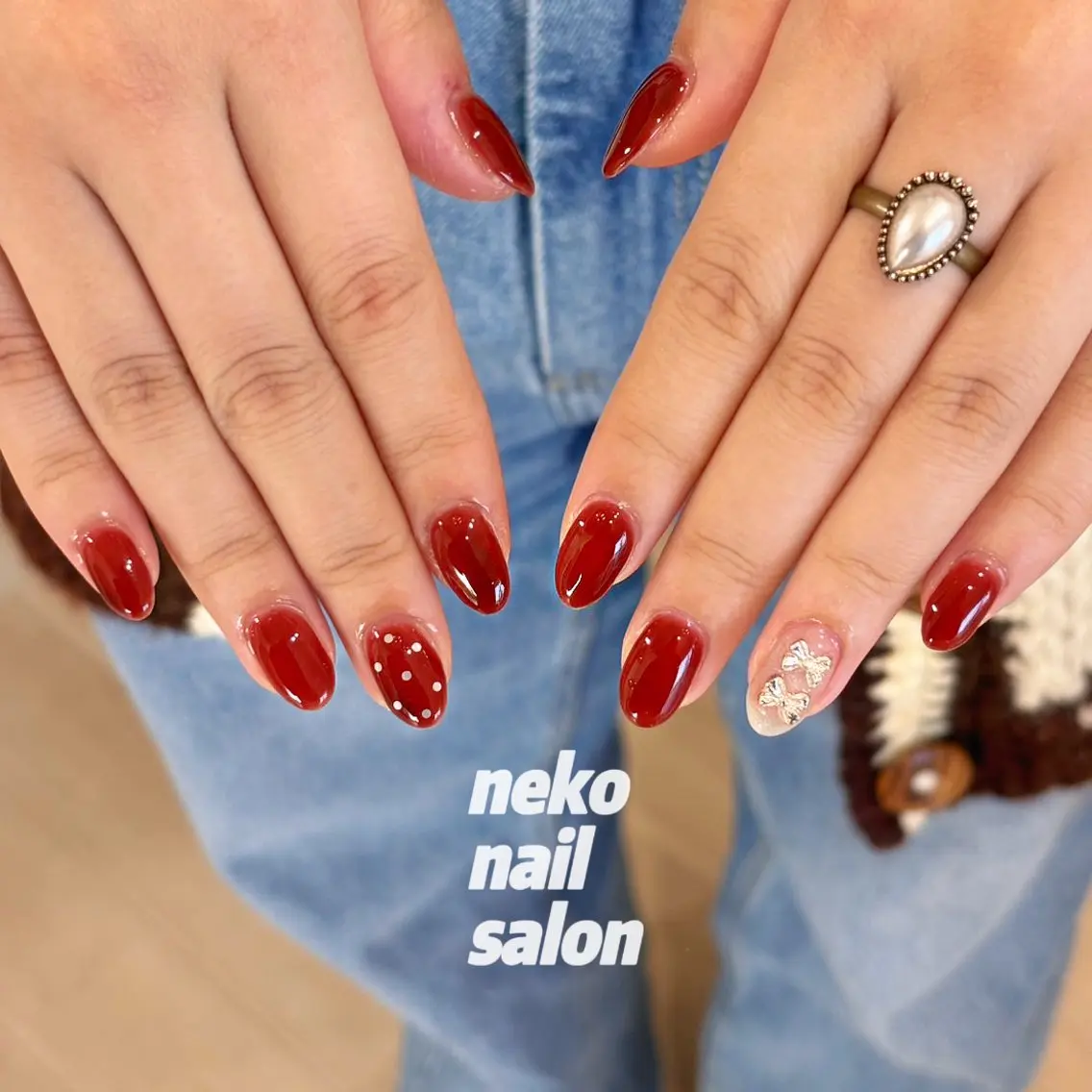 ネイル 冬ネイル クリスマス ハンドネイル neko nailのネイルデザイン