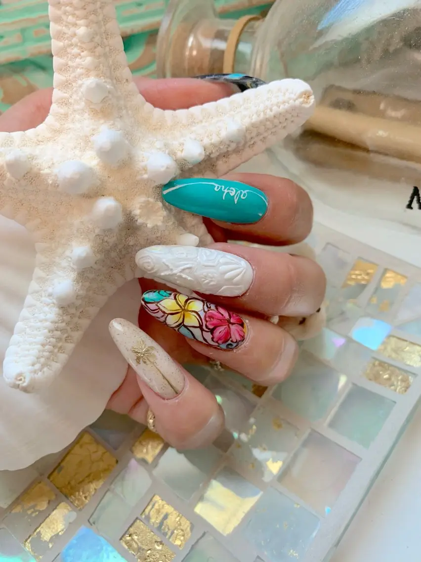ネイル ロングネイル スカルプネイル ハンドネイル Nailsalon E's cafeのネイルデザイン