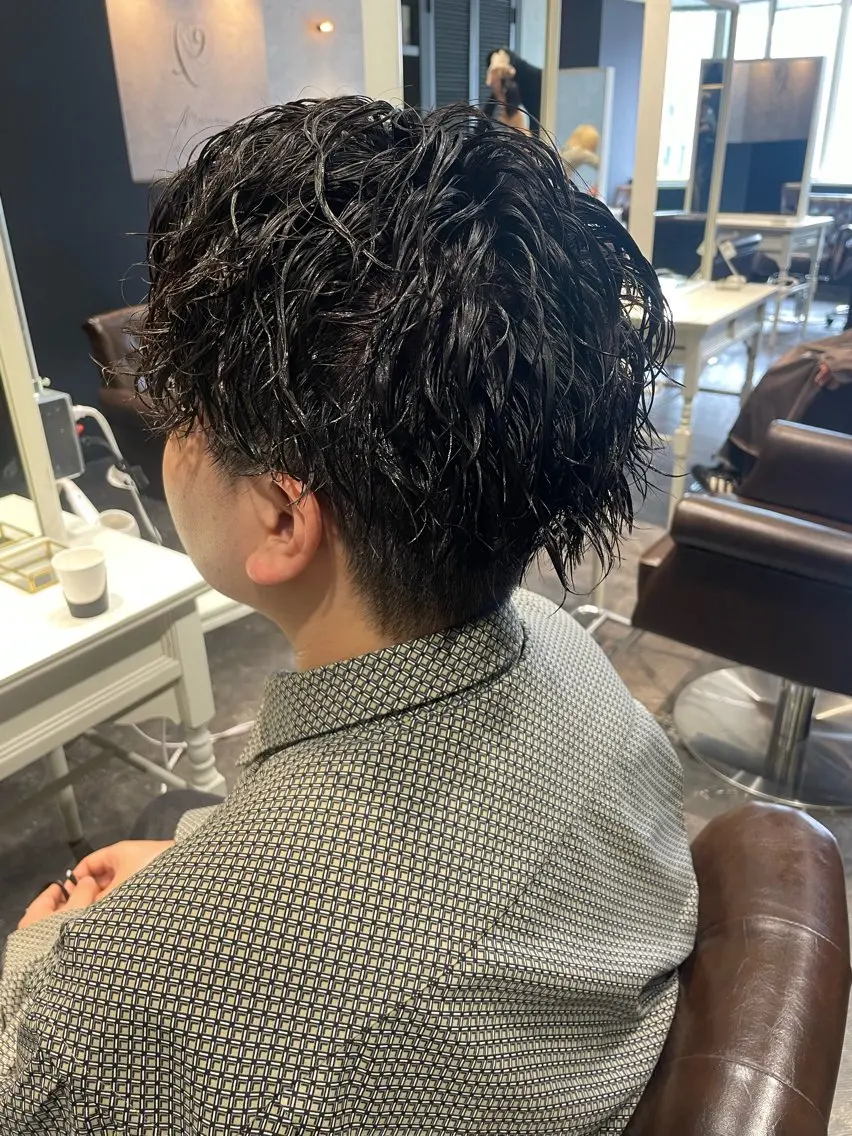 パーマ メンズ カット パーマ 💈メンズ職人 ルキト💈のヘアスタイル