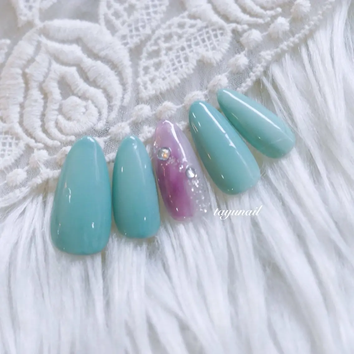 ネイル アートネイル ジェルネイル パラジェル シンプルネイル ネイルサロン 【たゆnail】小中のネイルデザイン