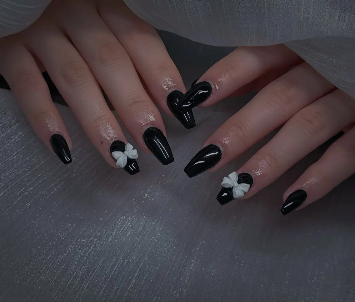 ネイル リボン ハンドネイル Yumi nailのネイルデザイン