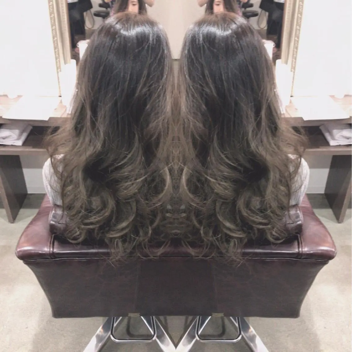 ロング カラー レイヤーカット匠 イソザキノリユキのヘアスタイル