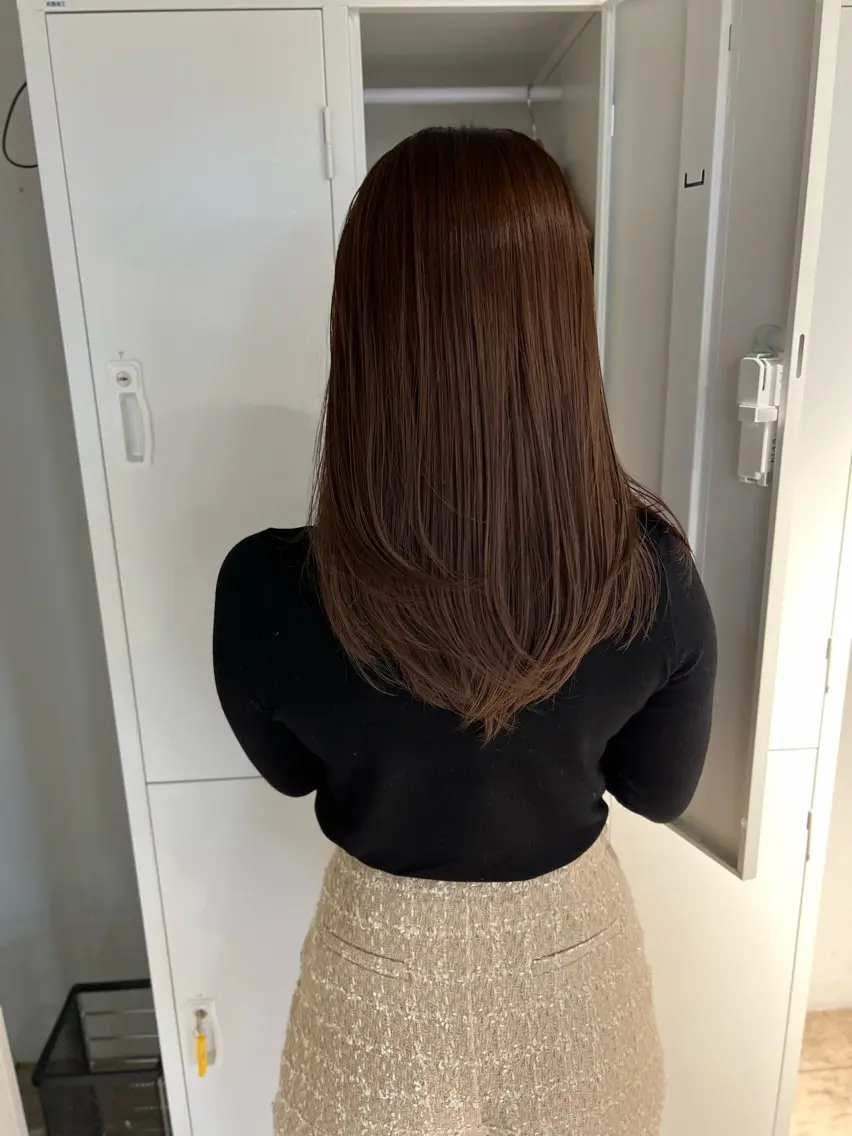 セミロング カラー 渋谷 縮毛矯正 髪質改善 今泉ひろきのヘアスタイル