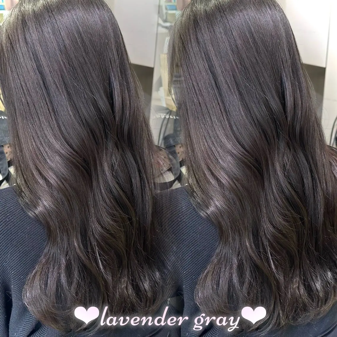 ロング カラー グレージュ カット ヘアカラー 新宿/艶カラー 🎀韓国ヘアKANAのヘアスタイル