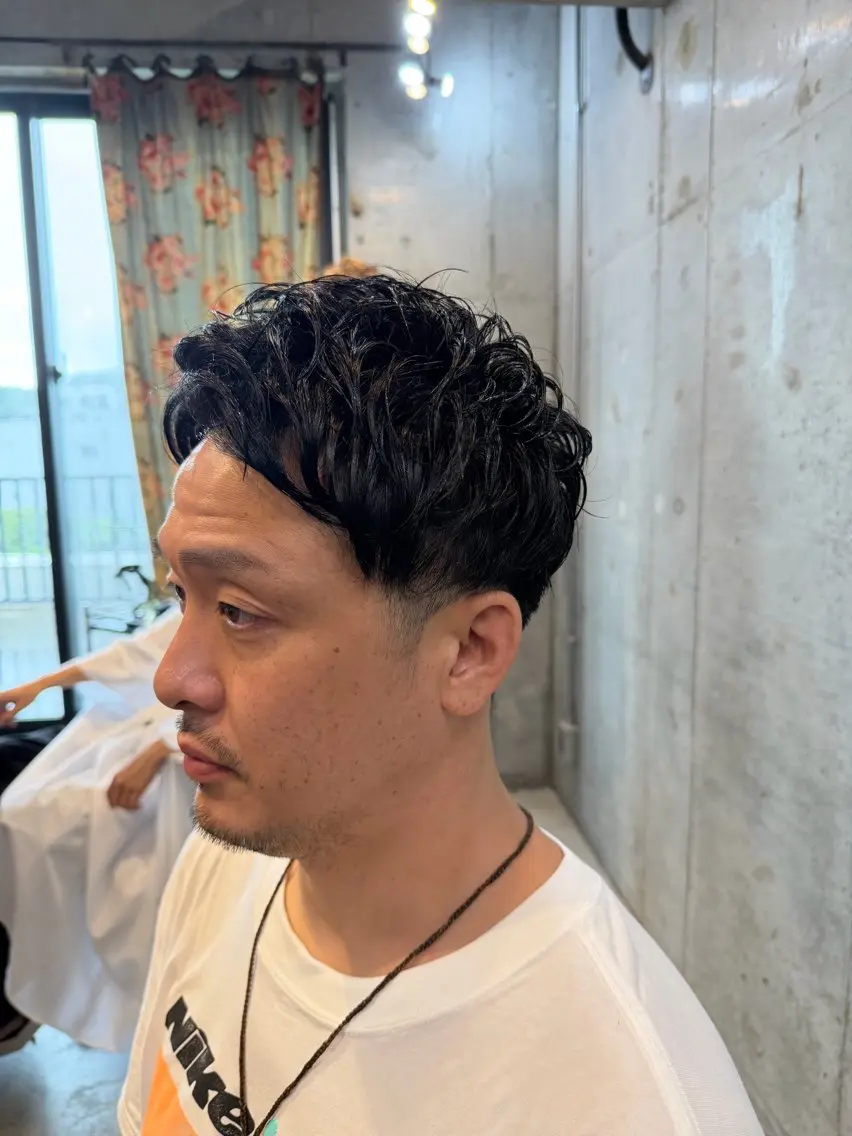 ショート パーマ ヘアアレンジ メンズ メンズパーマ 刈り上げ ショートヘア カット パーマ 🍀Ryosuke 🍀のヘアスタイル