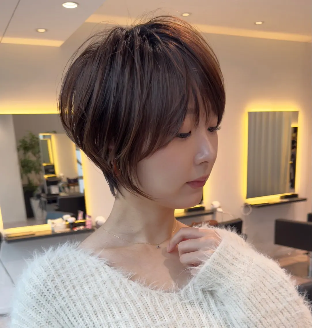 【人気No.1🥇】ショートカット＋カラー（白髪染めor透明感カラー）シャンプー、ブロー付き✨️🫧の写真