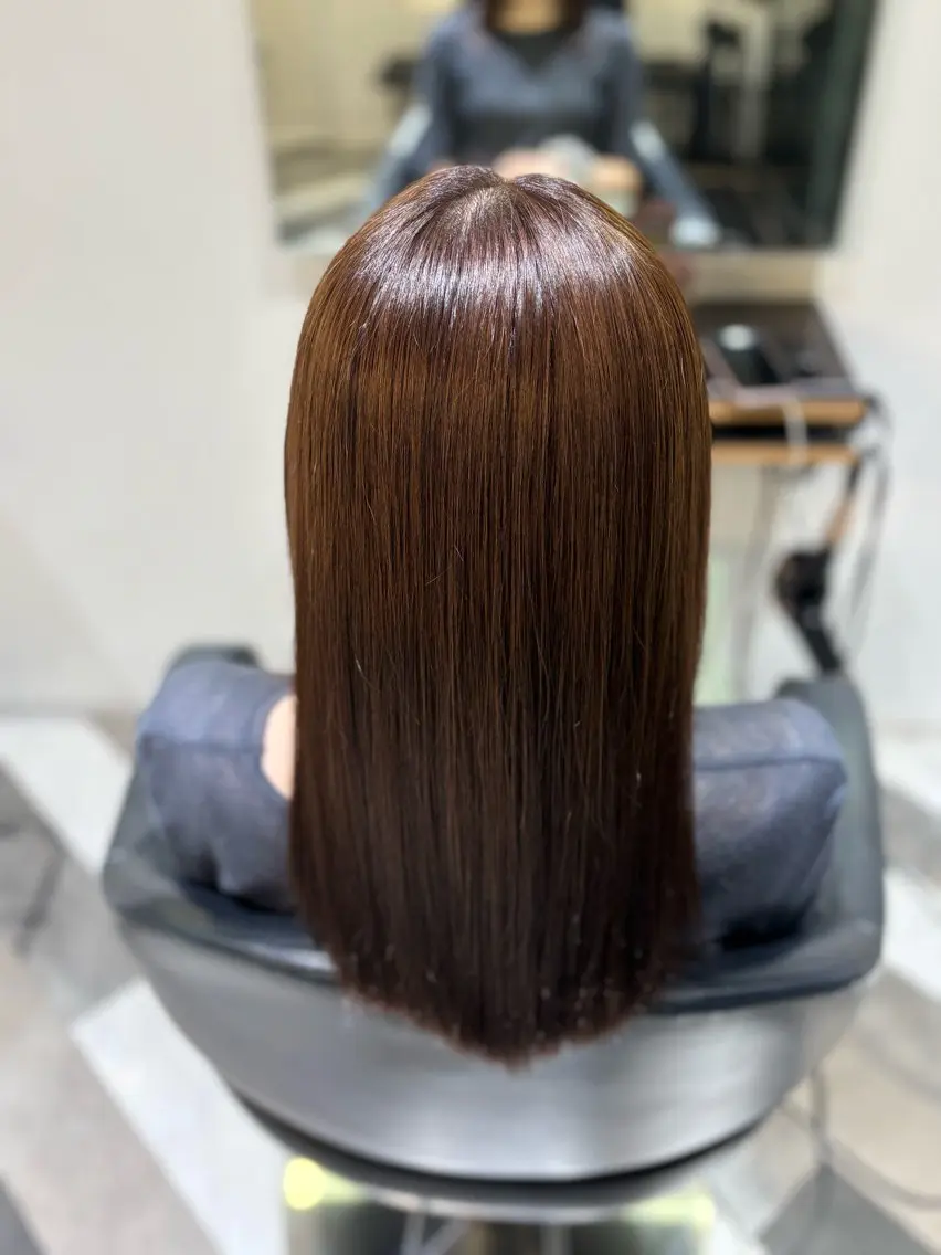 セミロング カラー 久保 佑真のヘアスタイル