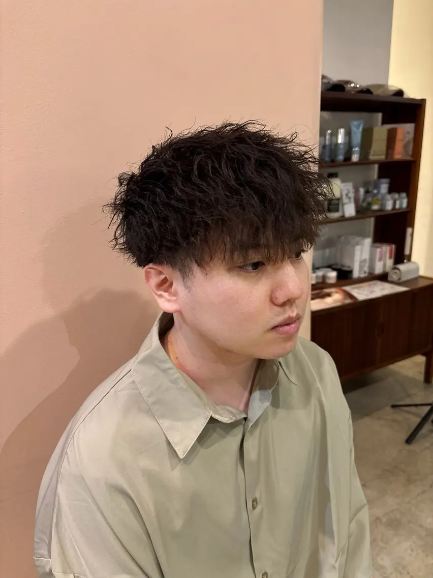 メンズ カット パーマ ゆるふわガーリーst yle🩰yuukaのヘアスタイル