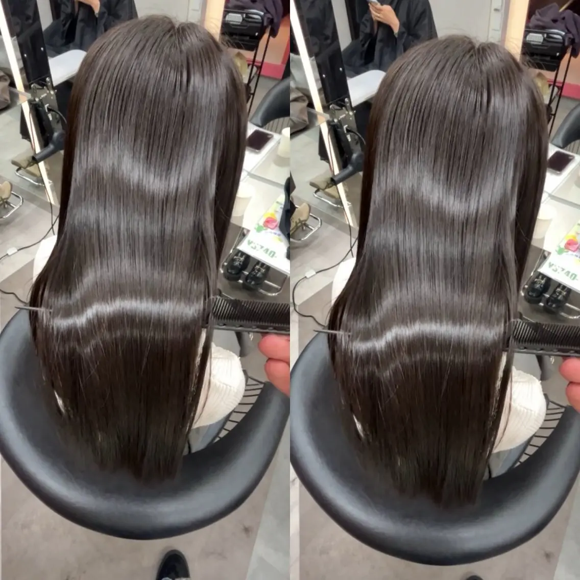 セミロング カラー 山崎/ボブ縮毛矯正 レイヤー髪質改善のヘアスタイル