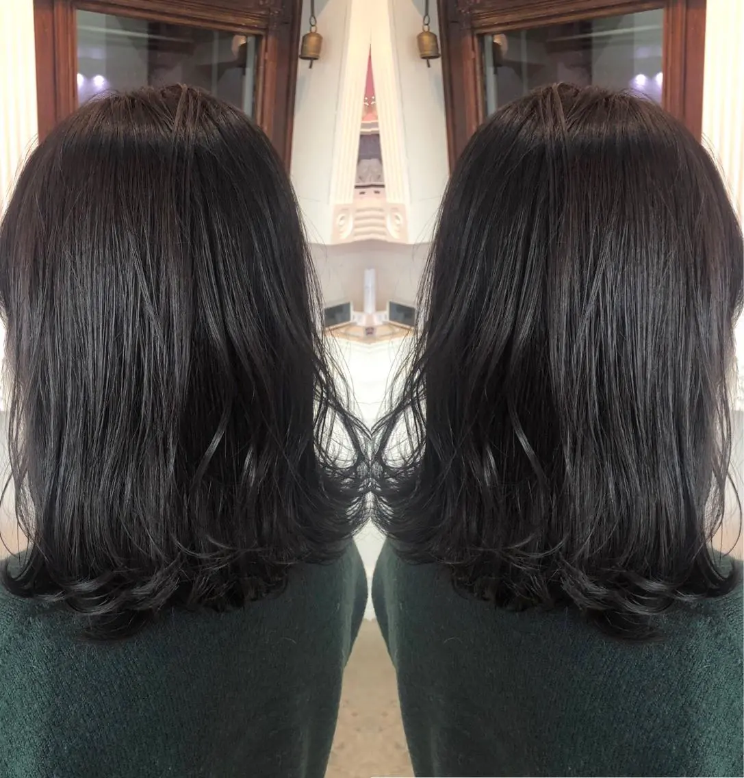 ミディアム カラー 透明感カラー ヘアカラー トリートメント 💜 MINORI💜のヘアスタイル