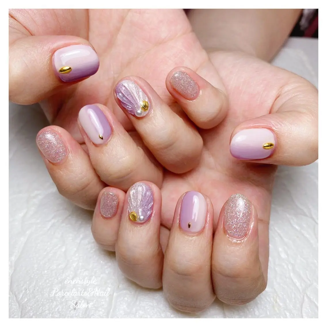 ミディアム ネイル 🐾enen style 🐾のネイルデザイン