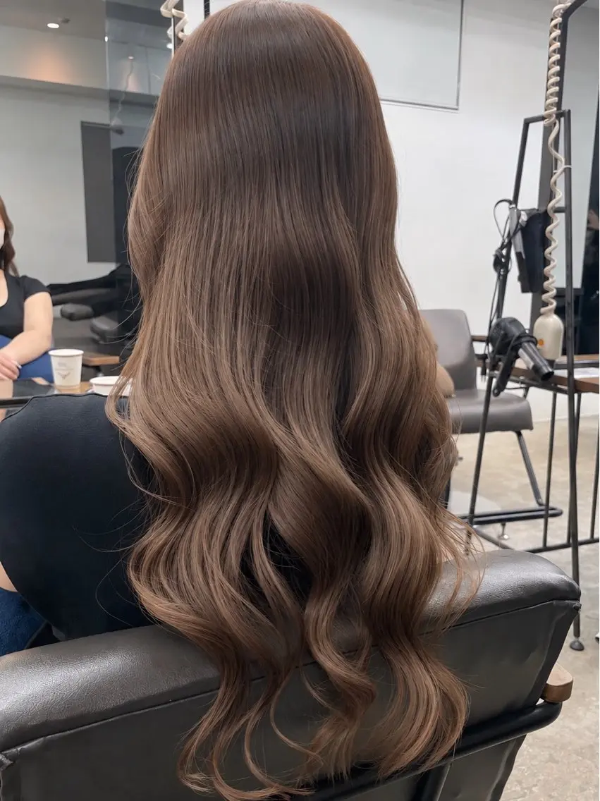 ロング 韓国風ヘア 縮毛矯正 カット パーマ トリートメント レイヤー/デジパ SAKIのヘアスタイル