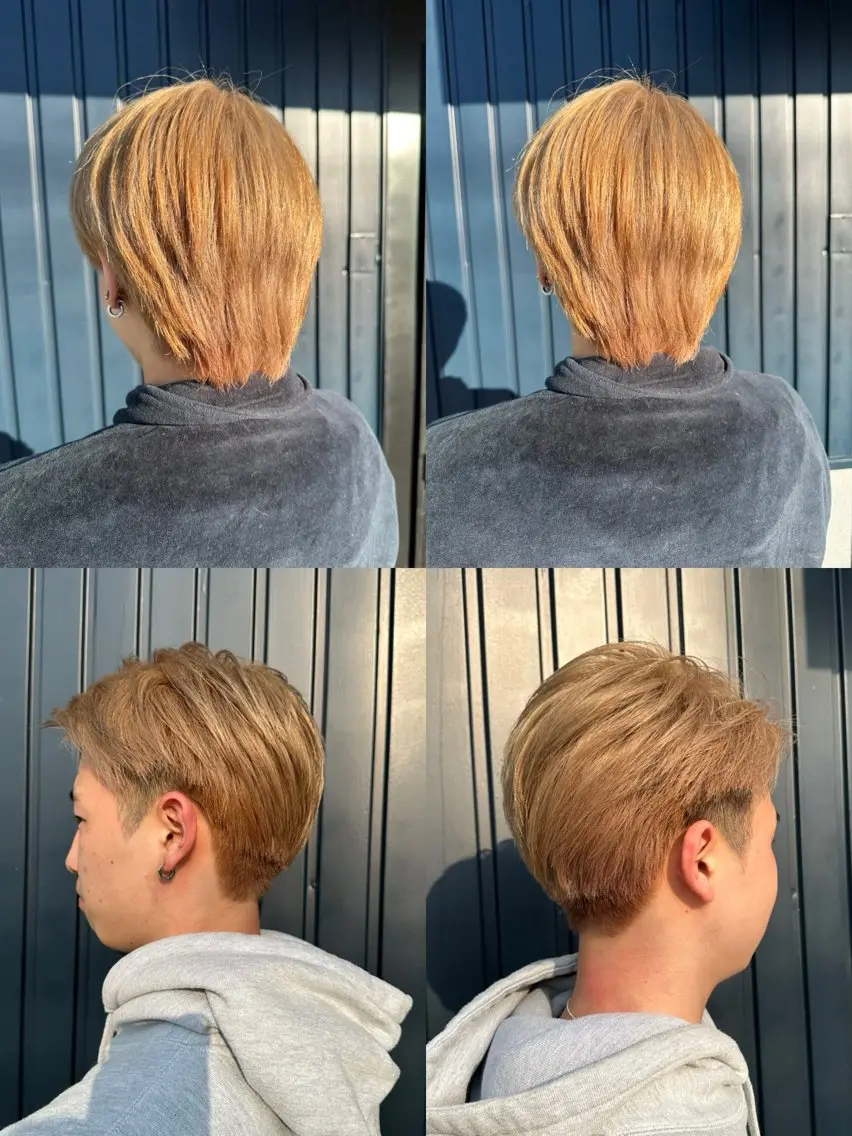 【🌟メンズブリーチカラー迷ったらコレ🌟】ブリーチ1回+カラーの写真