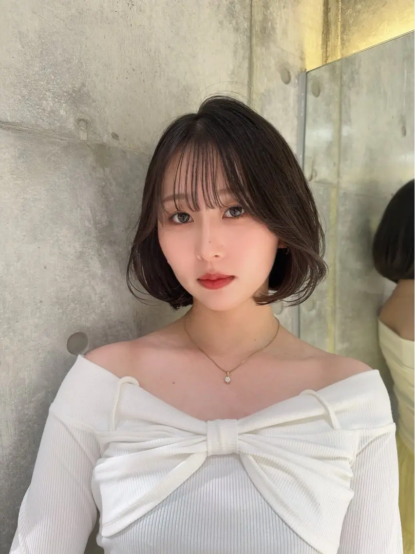 ショート カット ヘアカラー トリートメント ARIA💎縮毛矯正 ブリーチ💎複雑履歴のヘアスタイル