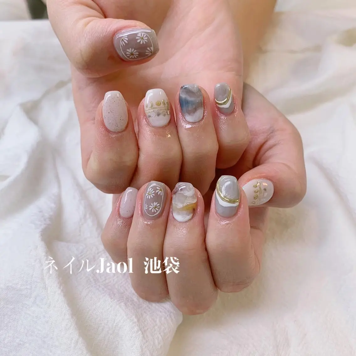 ミディアム ハンドネイル ネイルJaol 池袋のネイルデザイン