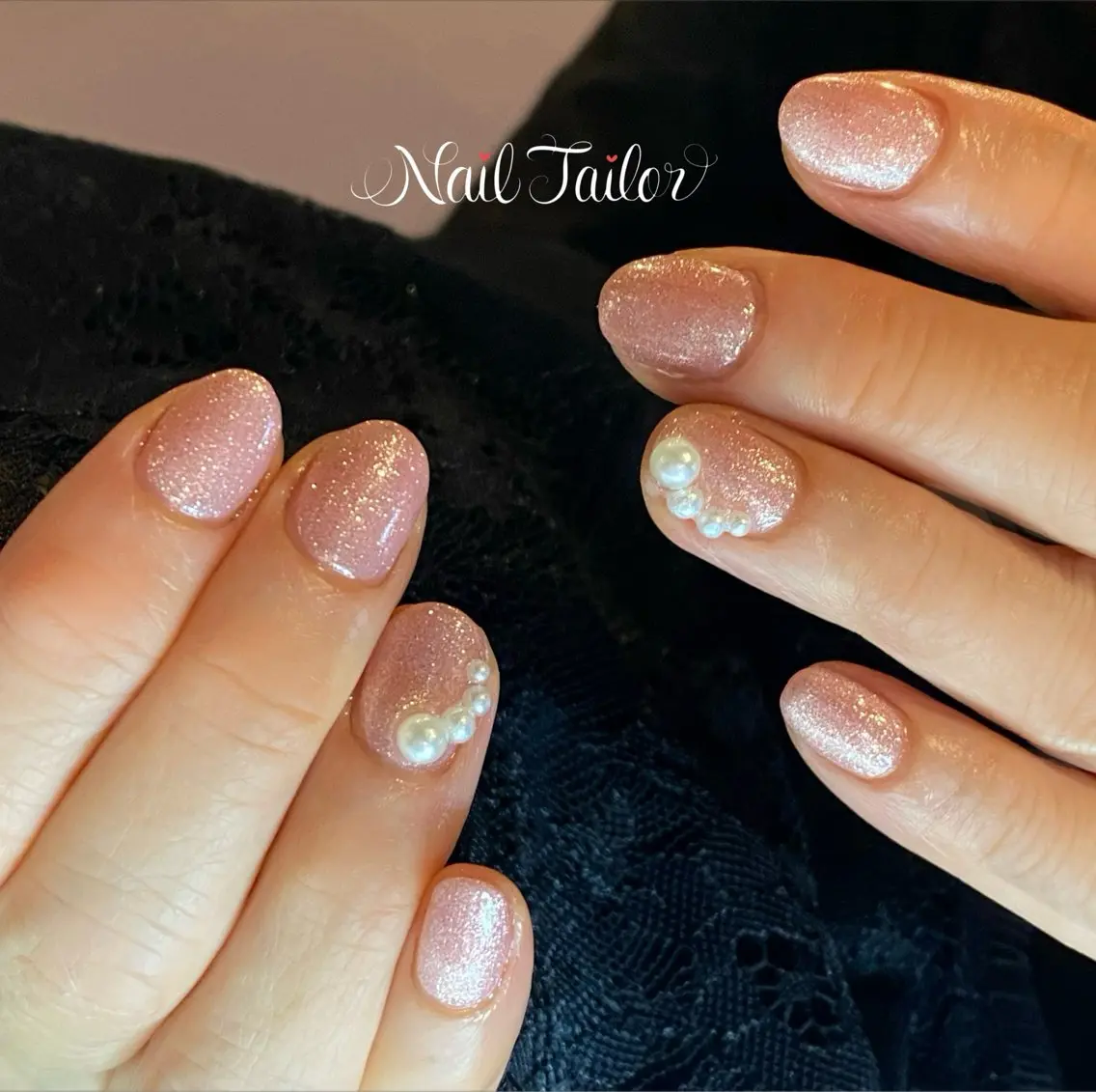 ネイル ジェルネイル キラキラネイル ラメ(グリッター) シンプルネイル ブライダルネイル ハンドネイル NailTailor ネイルテイラーのネイルデザイン