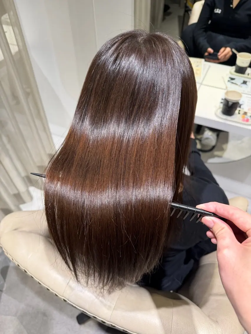 ミディアム カット トリートメント 福山艶髪|髪質改善| 三宅星哉のヘアスタイル