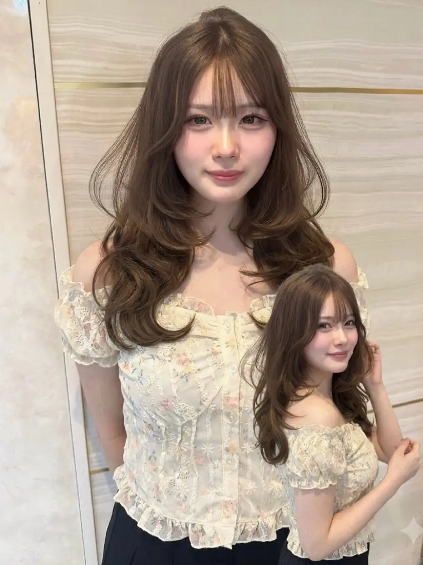 ロング カラー ヘアアレンジ ヘアカラー トリートメント 🌿巴結生🌱大宮 ミルクティーベージュのヘアスタイル