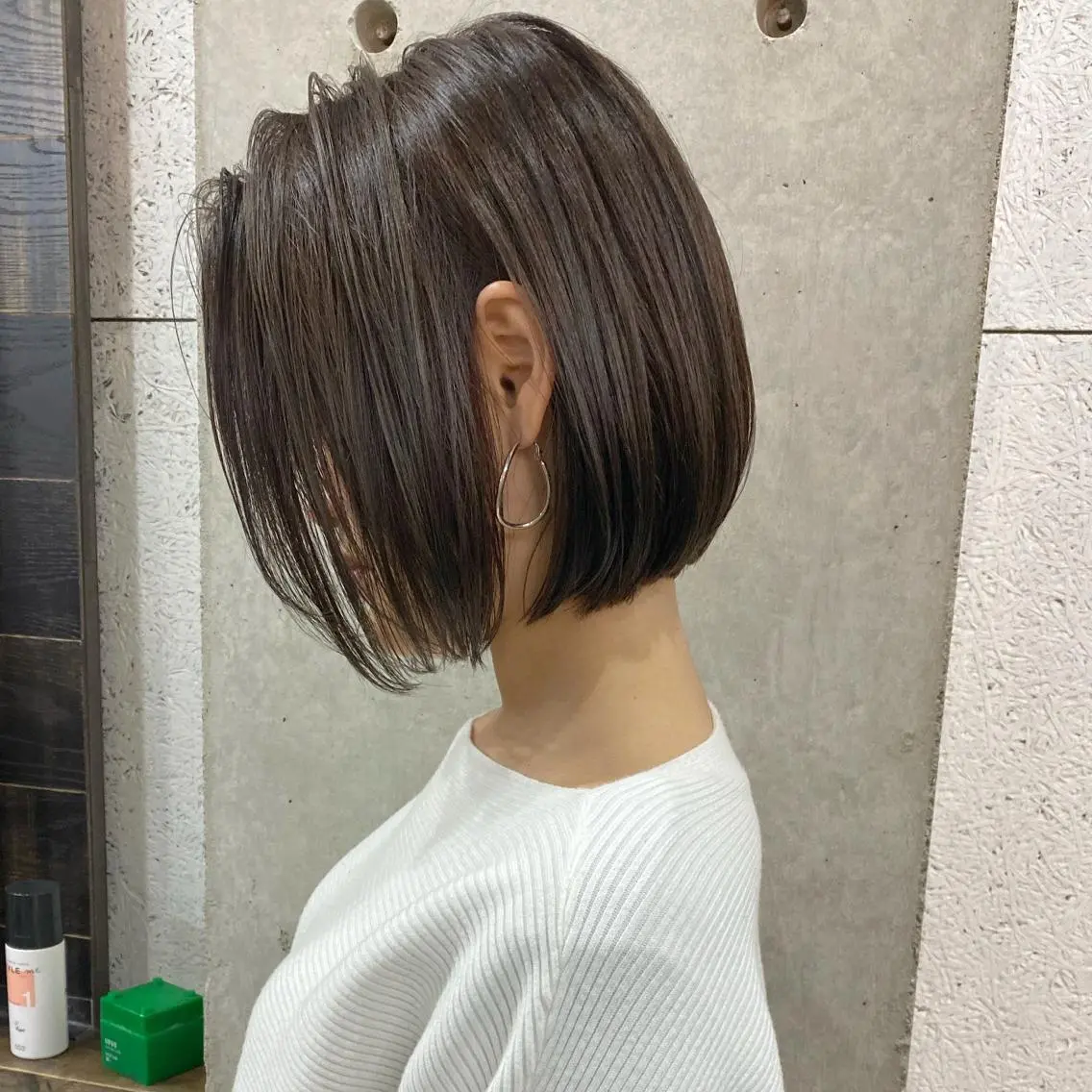 ショート カラー ネイル マツエク・マツパ ボブ シンプルネイル 中山 天地のヘアスタイル