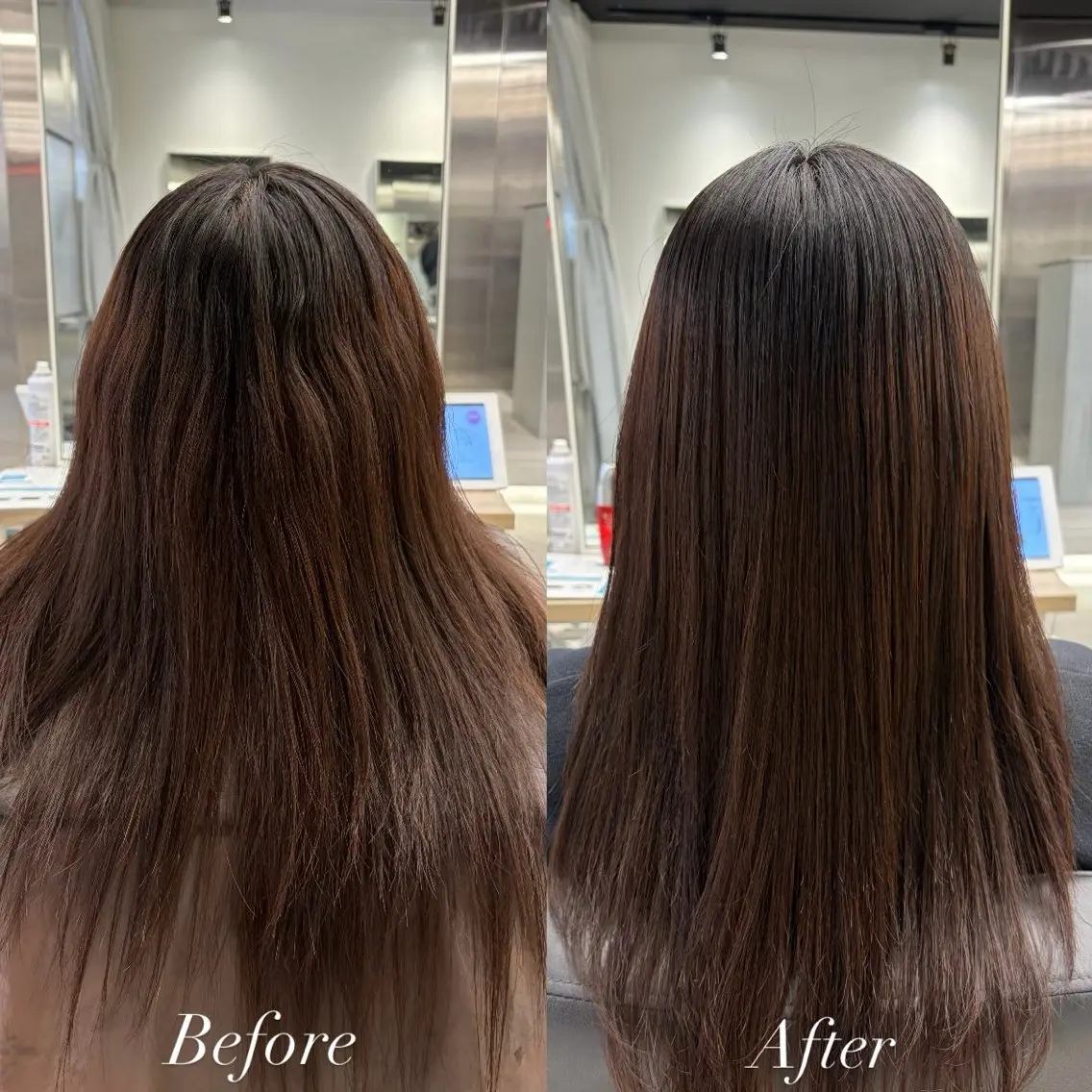 パーマ 縮毛矯正 ななみ.⋆𝜗𝜚 透明感カラー/まつパのヘアスタイル