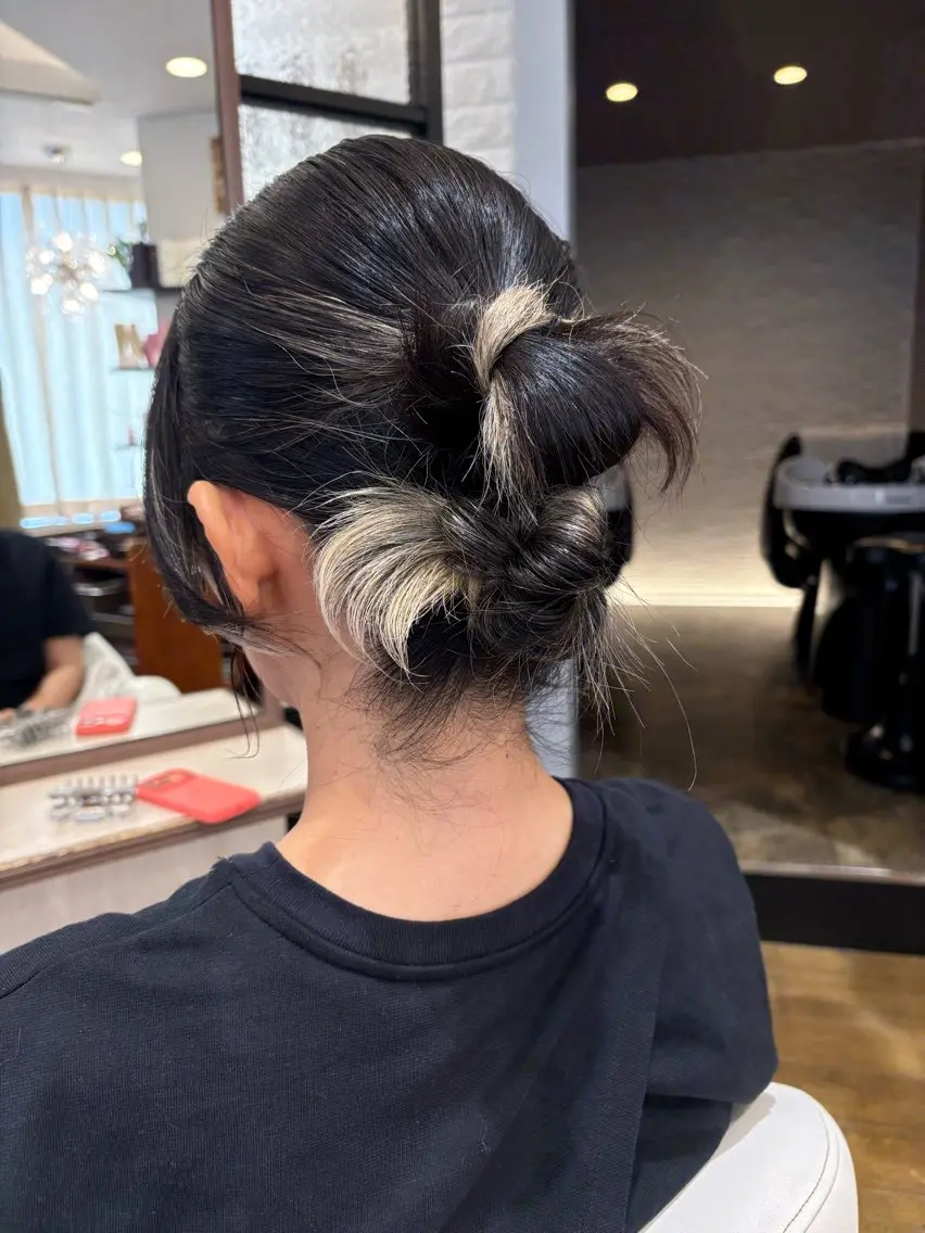 ミディアム ヘアセット 艶感🫧透明感カラー YUKARIのヘアスタイル