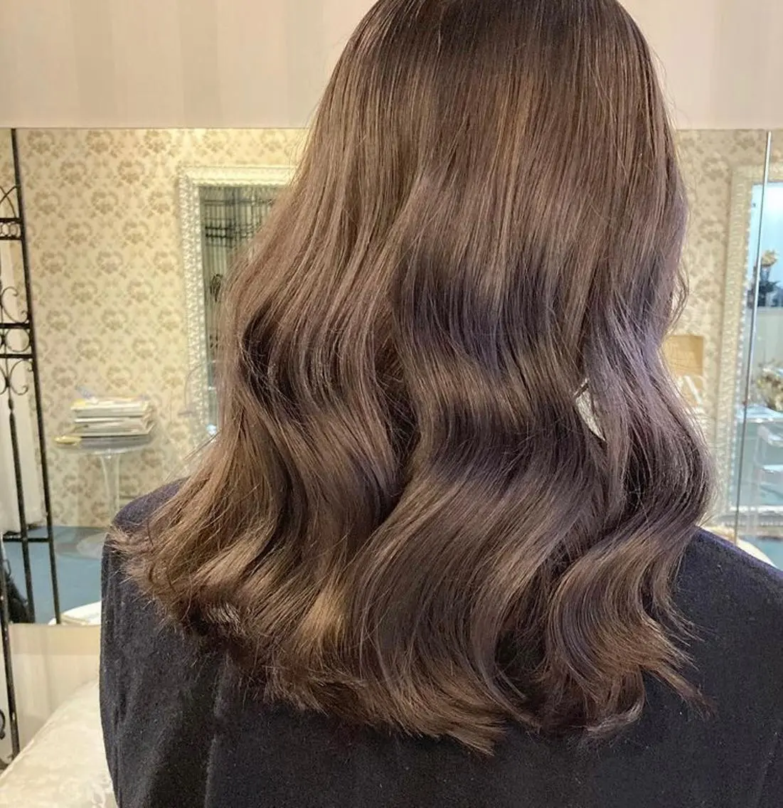 セミロング カラー ヘアアレンジ ヘアカラー トリートメント mizu kiのヘアスタイル