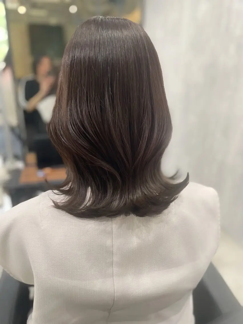 ミディアム ヘアカラー トリートメント 杉野🫧美髪🫧 Zina博多店長のヘアスタイル