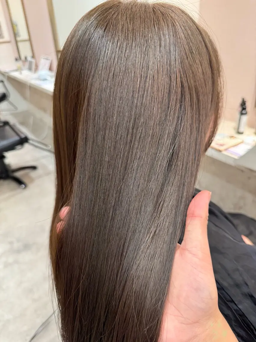 ロング 田中俊 縮毛矯正 髪質改善のヘアスタイル