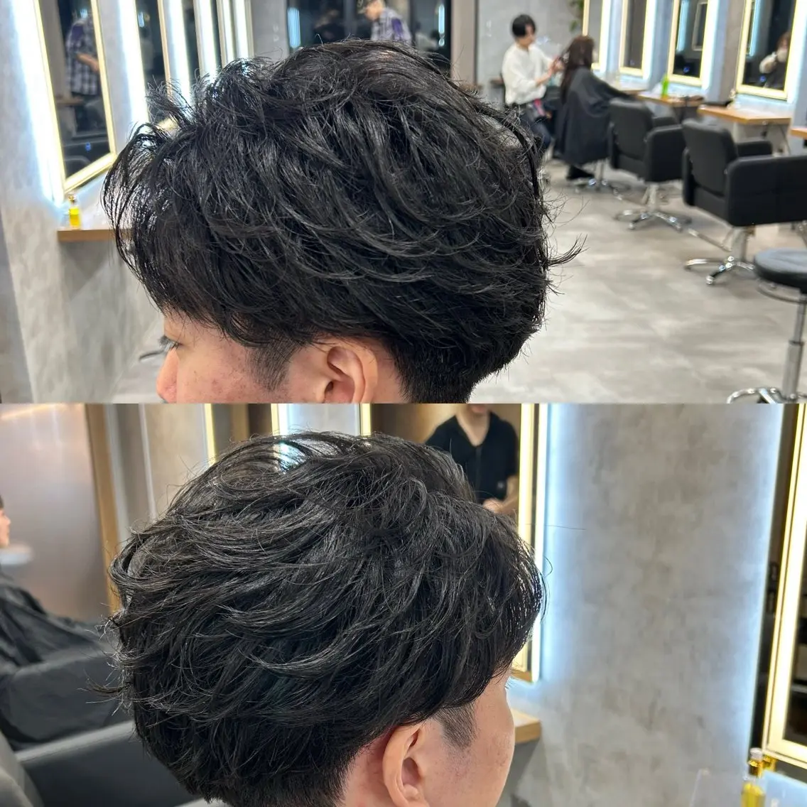 ショート カラー パーマ メンズ フェザーパーマ メンズパーマ メンズ特化 👑YUTAのヘアスタイル