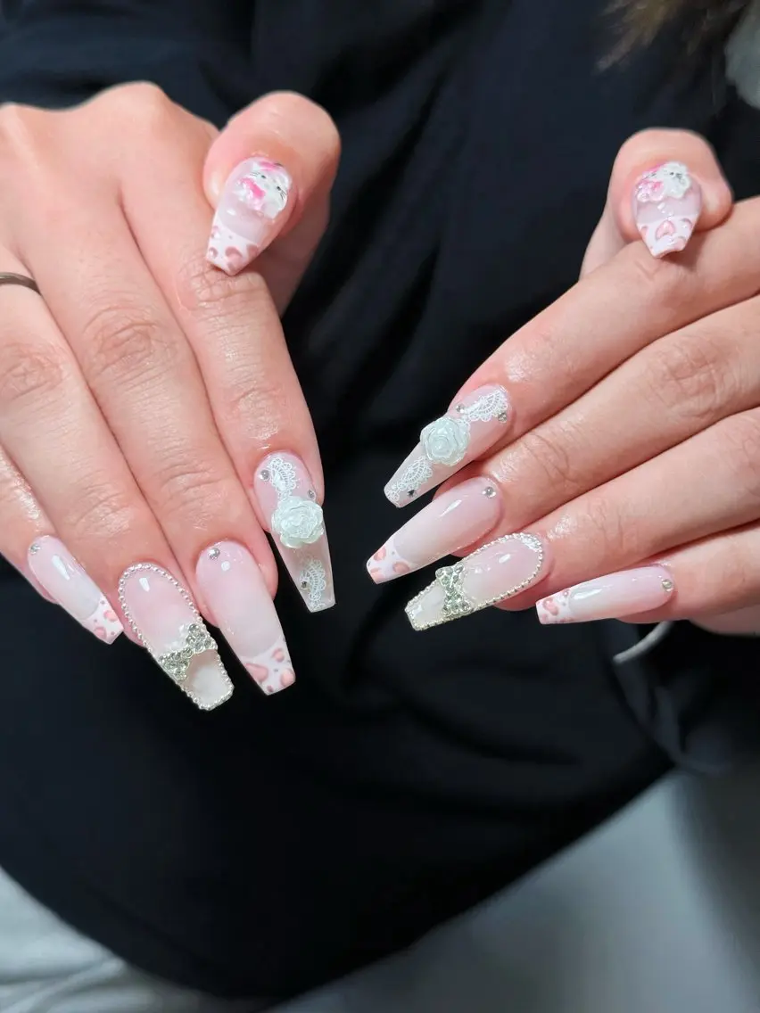 ネイル ボルドー チークネイル 長さ出し フレンチネイル ジェルネイル ハンドネイル VANI Belle Nailのネイルデザイン