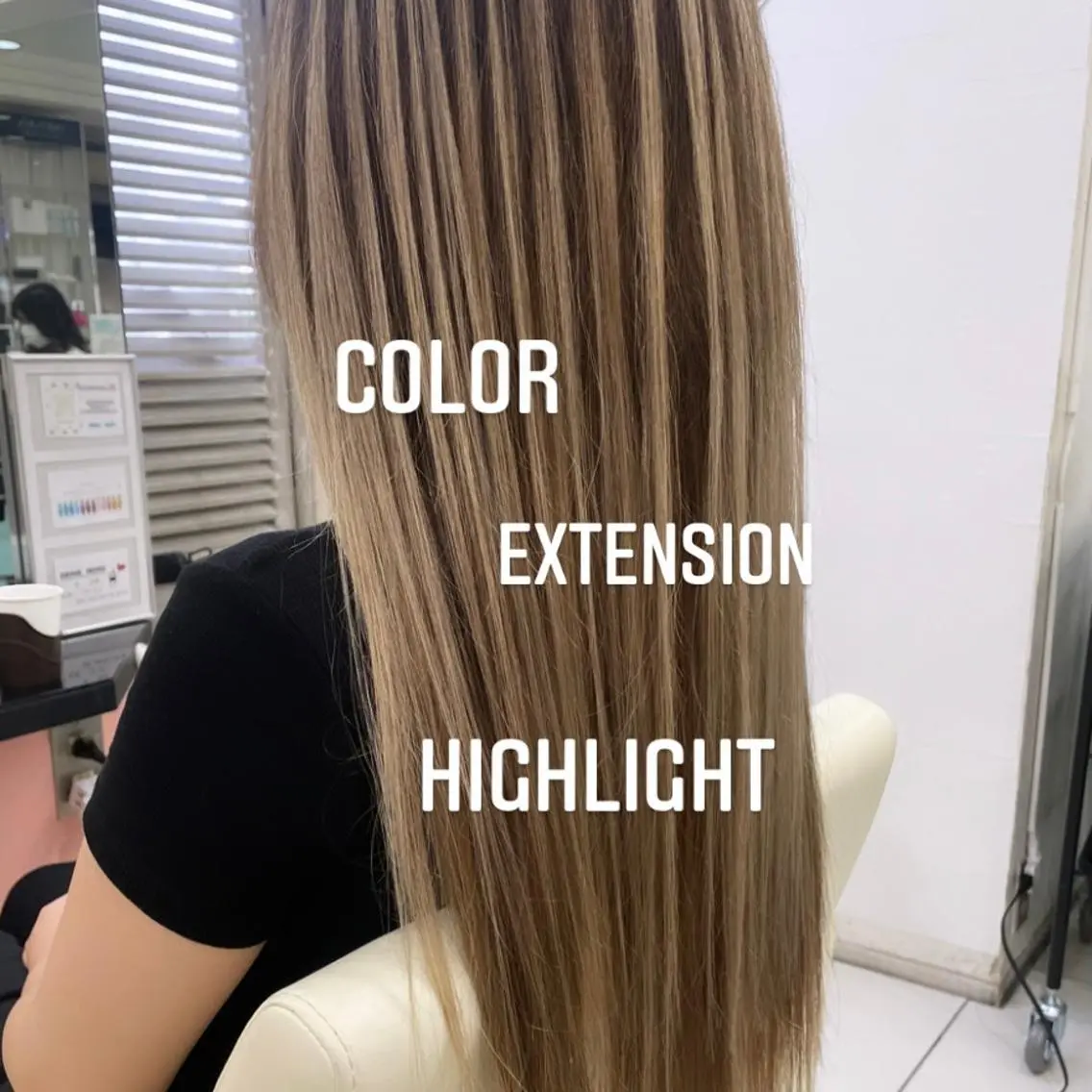 ロング カラー アイブロウ ヘアカラー エクステ エクステ🩵ブリーチ 韓国ヘア🩵KAEのヘアスタイル