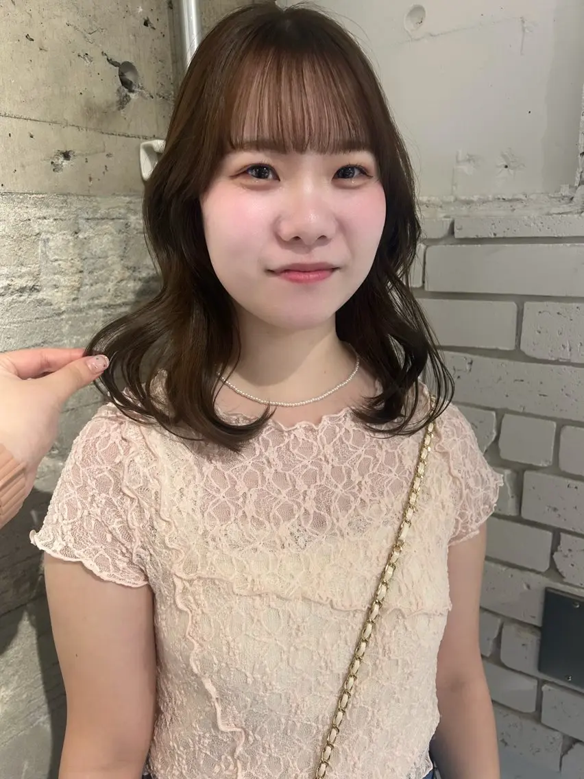 ミディアム カット ヘアカラー chiharu 𝜗𝜚꙳.*のヘアスタイル