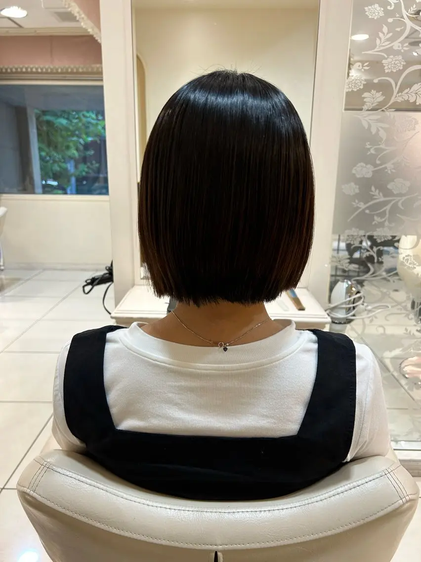 ショート ボブ 縮毛矯正 カット 縮毛矯正 トリートメント 高橋 佑のヘアスタイル