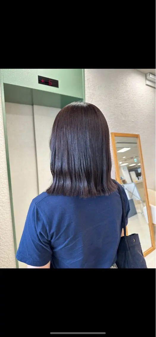 ミディアム 艶髪 黄金比みくのヘアスタイル
